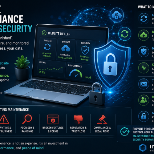 Website Maintenance Is Cybersecurity: Why Updates, Backups, and Monitoring Matter